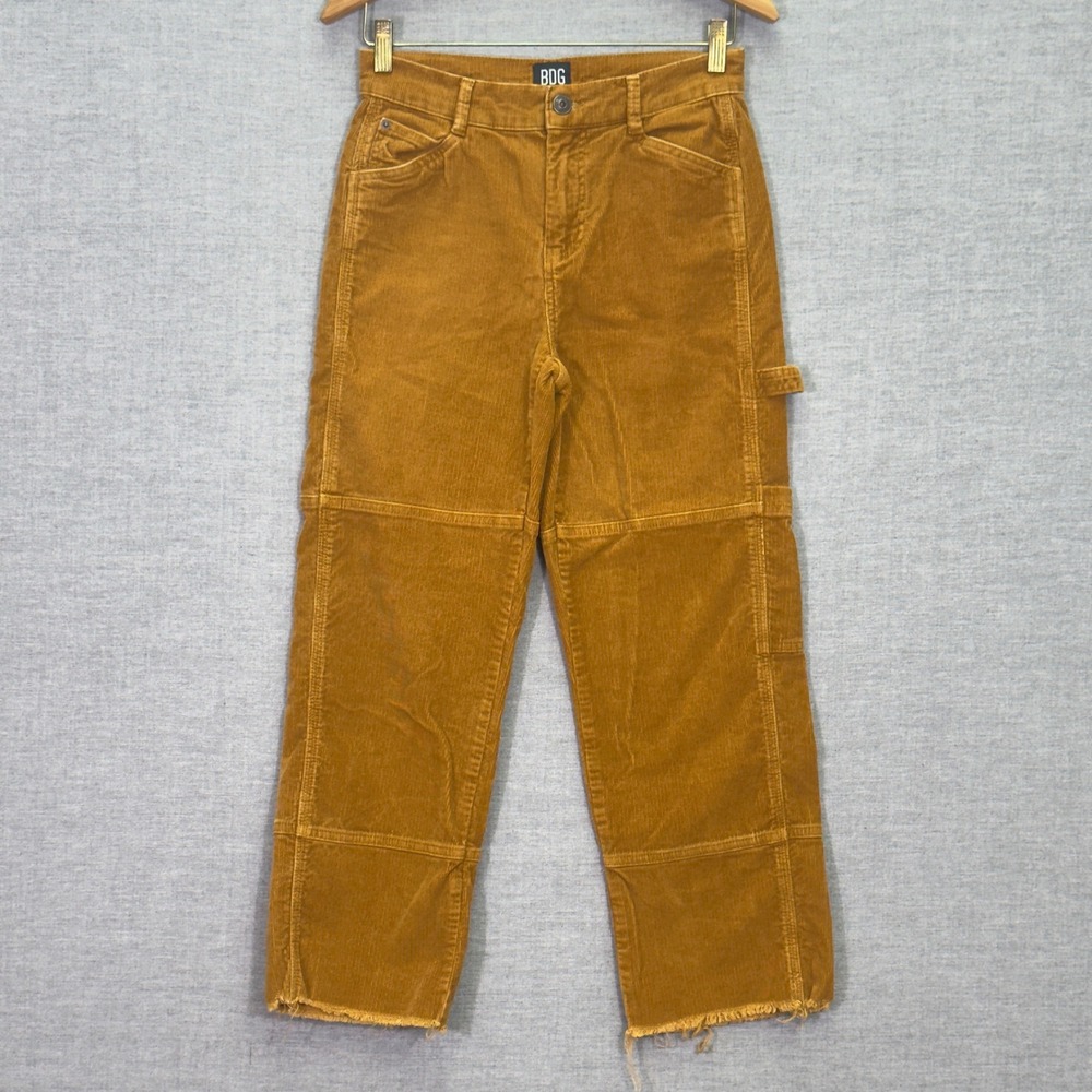 BDG Urban Outfitters Corduroy Carpenter Pants Raw‎ Hem Utility Pockets XS(28x26)